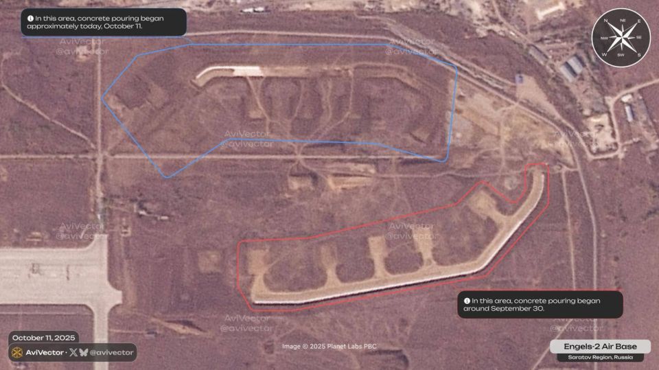 Как сообщают украинские ресурсы, ВКС России расширяет авиабазу «Энгельс-2»