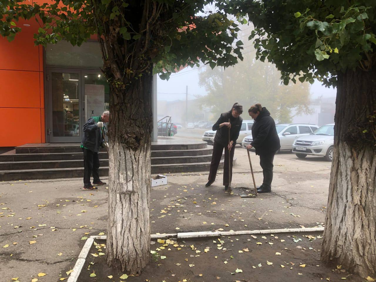 Сотрудники торговых объектов вносят свой вклад в благоустройство города Сотрудники торговых объектов вносят свой вклад в благоустройство города