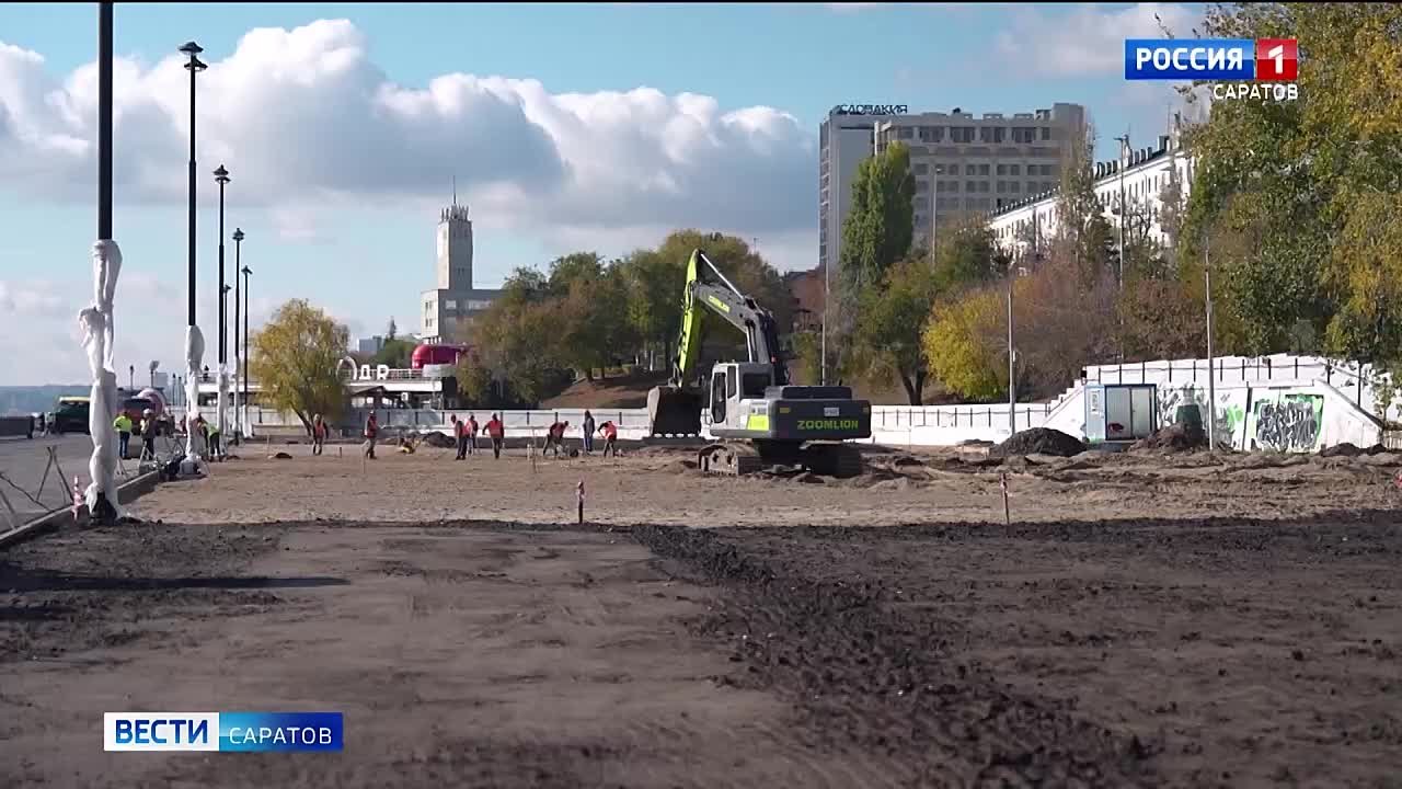 Вячеслав Володин во время рабочей поездки ознакомился с ходом реконструкции саратовской набережной