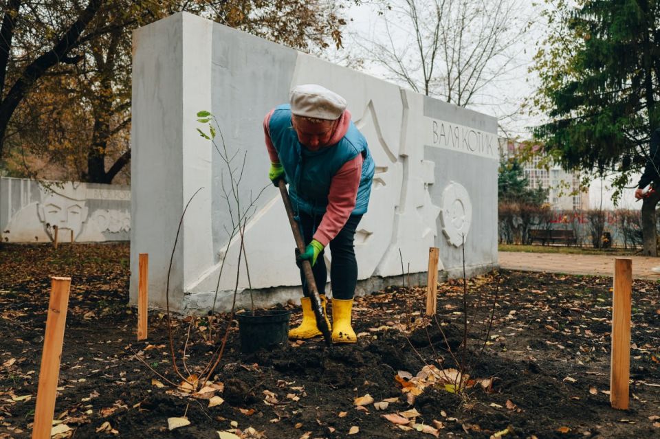 В парке «Территория детства» продолжаются работы по озеленению