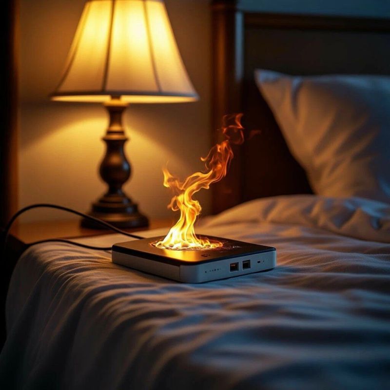 Повербанк чуть не сжёг девушку во сне