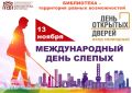 13 ноября областная специальная библиотека для слепых проводит День открытых дверей