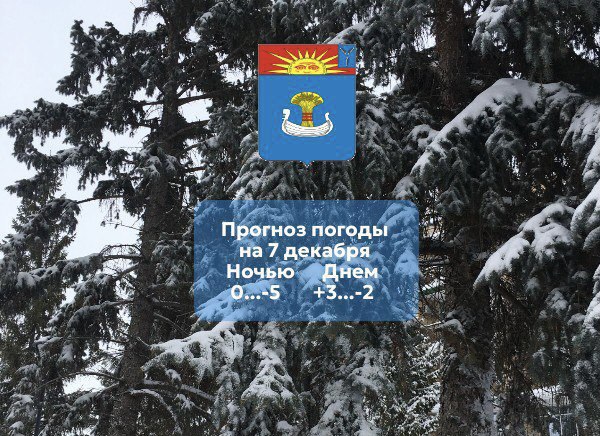 Прогноз погоды на 7 декабря 2025 года