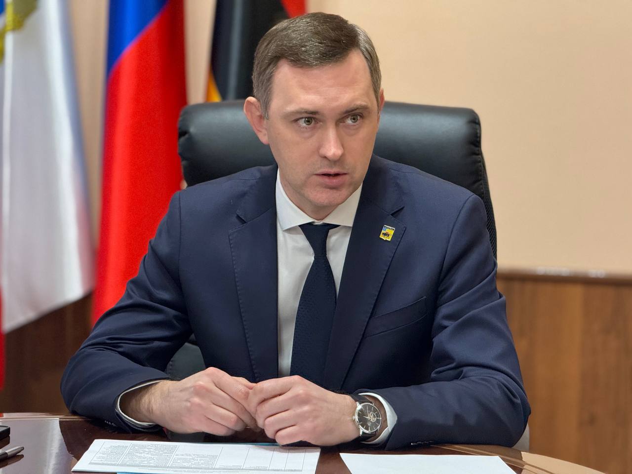 Провел рабочую встречу с руководителем специализированного отделения судебных приставов по Саратовской области Людмилой Пантелеевой