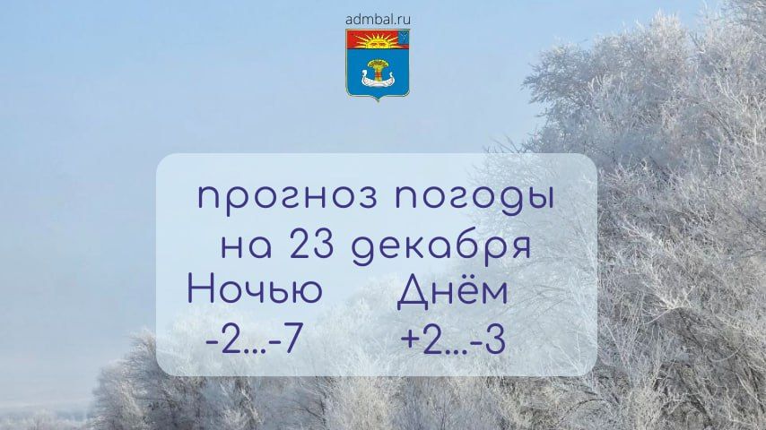 Прогноз погоды на 23 декабря 2025 года