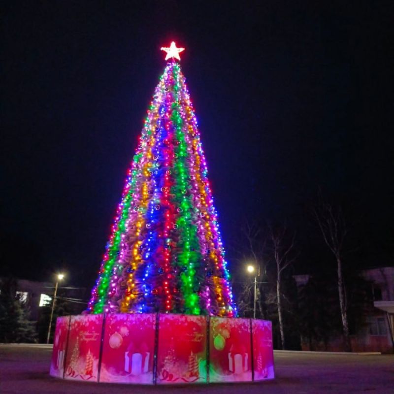В районах Саратовской области хвалятся «светящимися» домами и новогодними елками