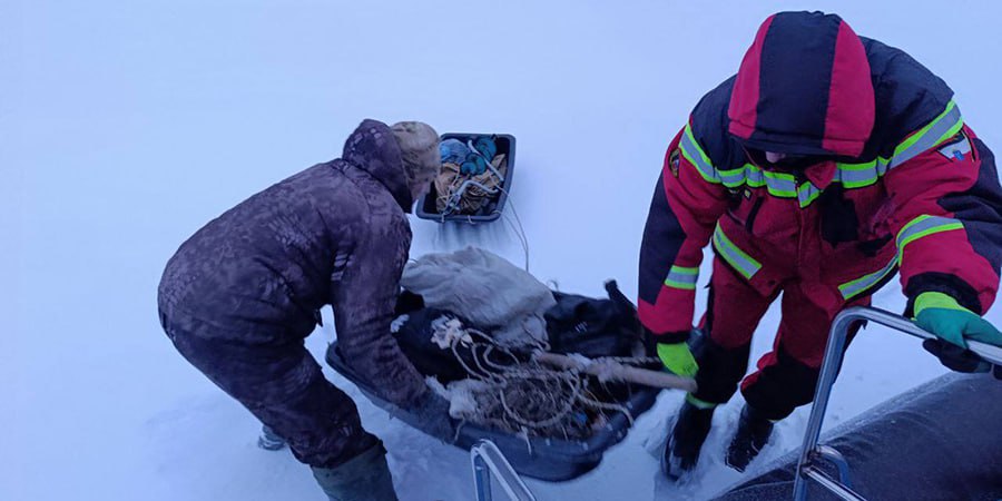 Под Саратовом двоих мужчин унесло на льдине