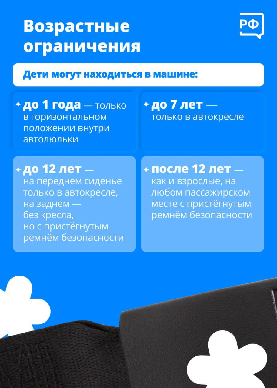 Усилена ответственность за нарушения правил безопасности при перевозке детей