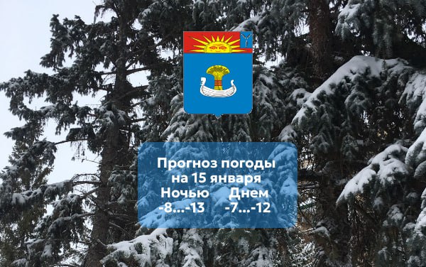 Прогноз погоды на 15 января 2026 года