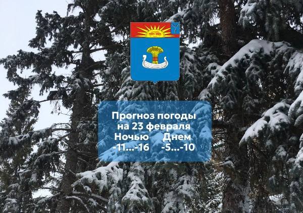 Прогноз погоды на 23 февраля 2026 года