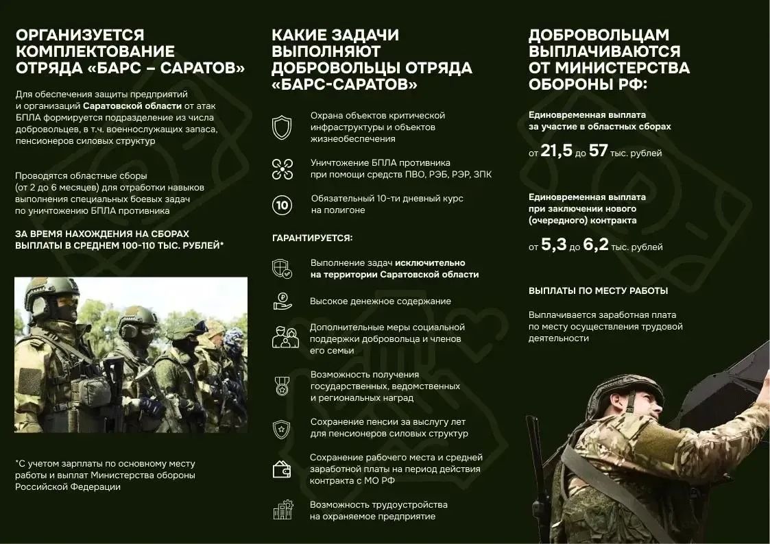 Внимание! Набор в добровольческий отряд «БАРС-САРАТОВ» Внимание! Набор в добровольческий отряд «БАРС-САРАТОВ»