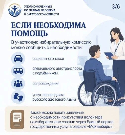 Избирательные участки в Саратовской области оборудовали для голосования людей с ОВЗ Избирательные участки в Саратовской области оборудовали для голосования людей с ОВЗ