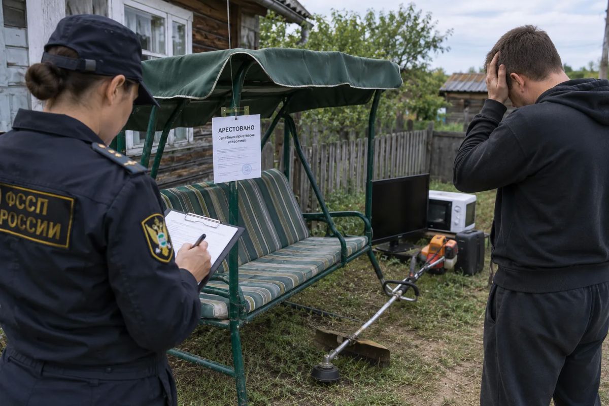 Мужчина не готов был расстаться с качелями, поэтому вернул долг