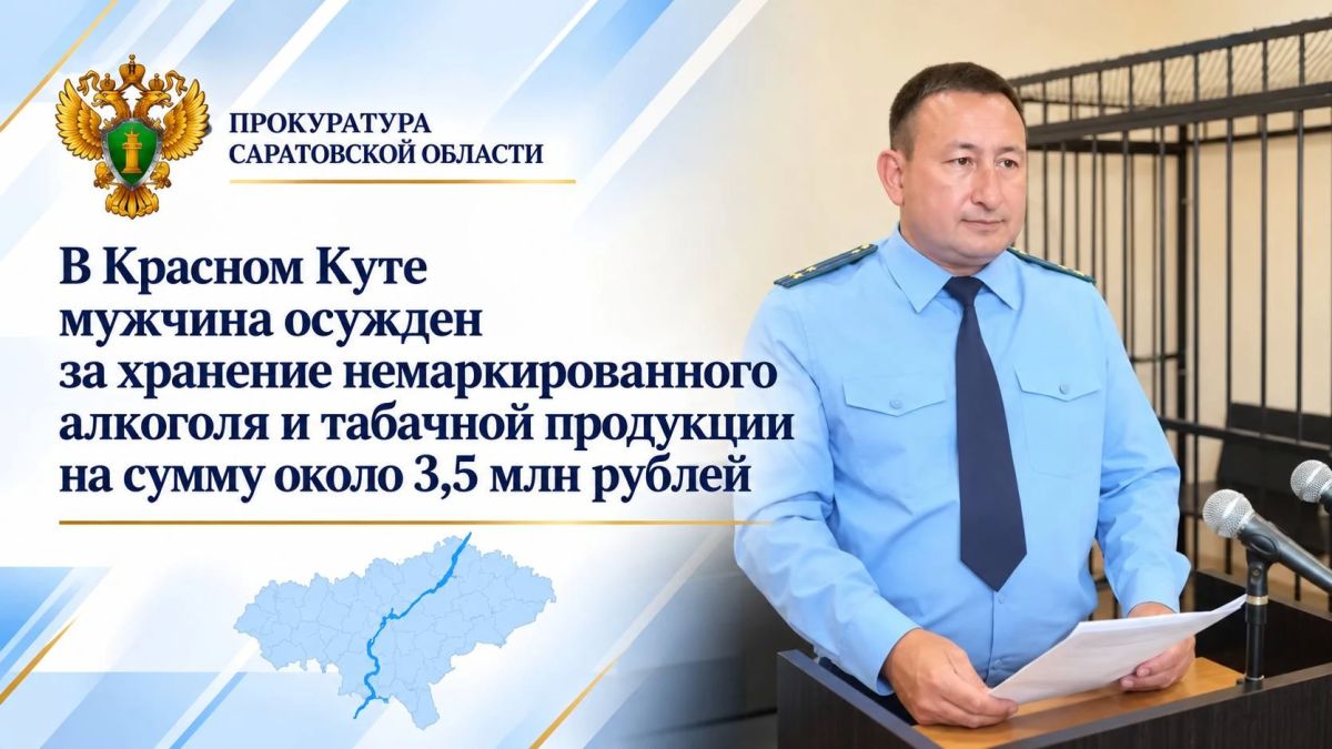 В Красном Куте мужчина осужден за хранение немаркированного алкоголя и табачной продукции на сумму около 3,5 млн рублей
