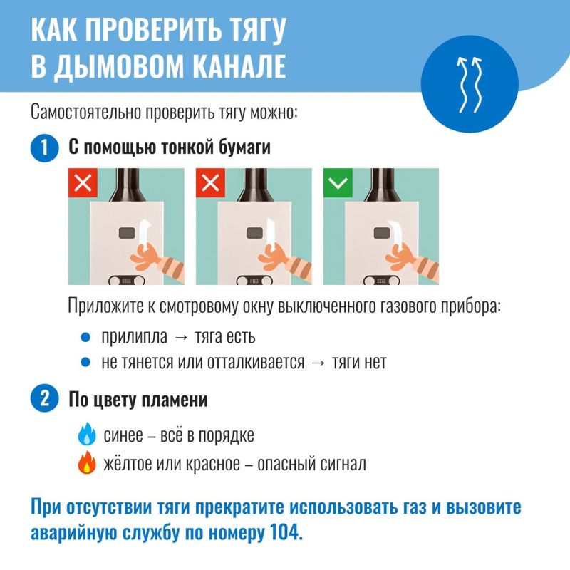 Одно из ключевых условий безопасной эксплуатации газового оборудования – исправная работа дымохода и вентканала Одно из ключевых условий безопасной эксплуатации газового оборудования – исправная работа дымохода и вентканала