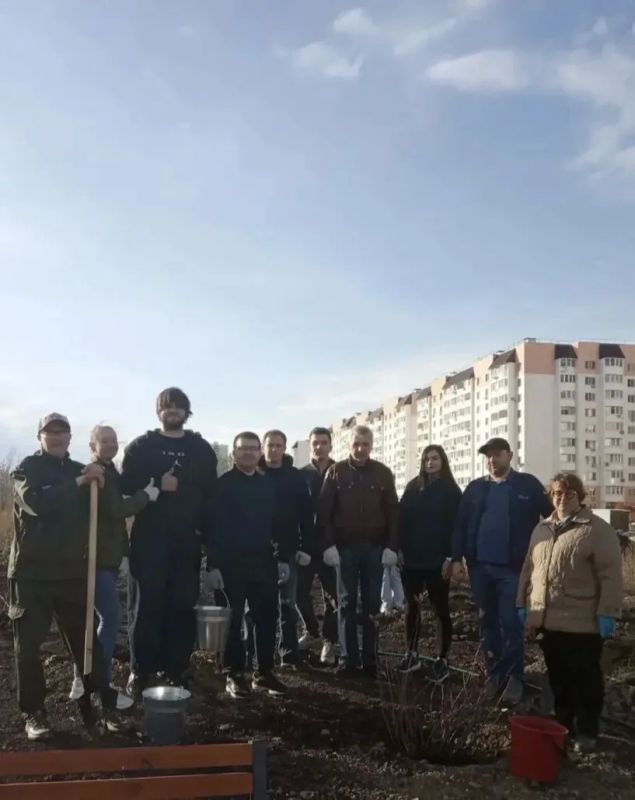 Создаем дом для соловьев. Сотрудники Минцифры и Центра цифрового развития Саратовской области высадили саженцы в «Соловьиной роще»