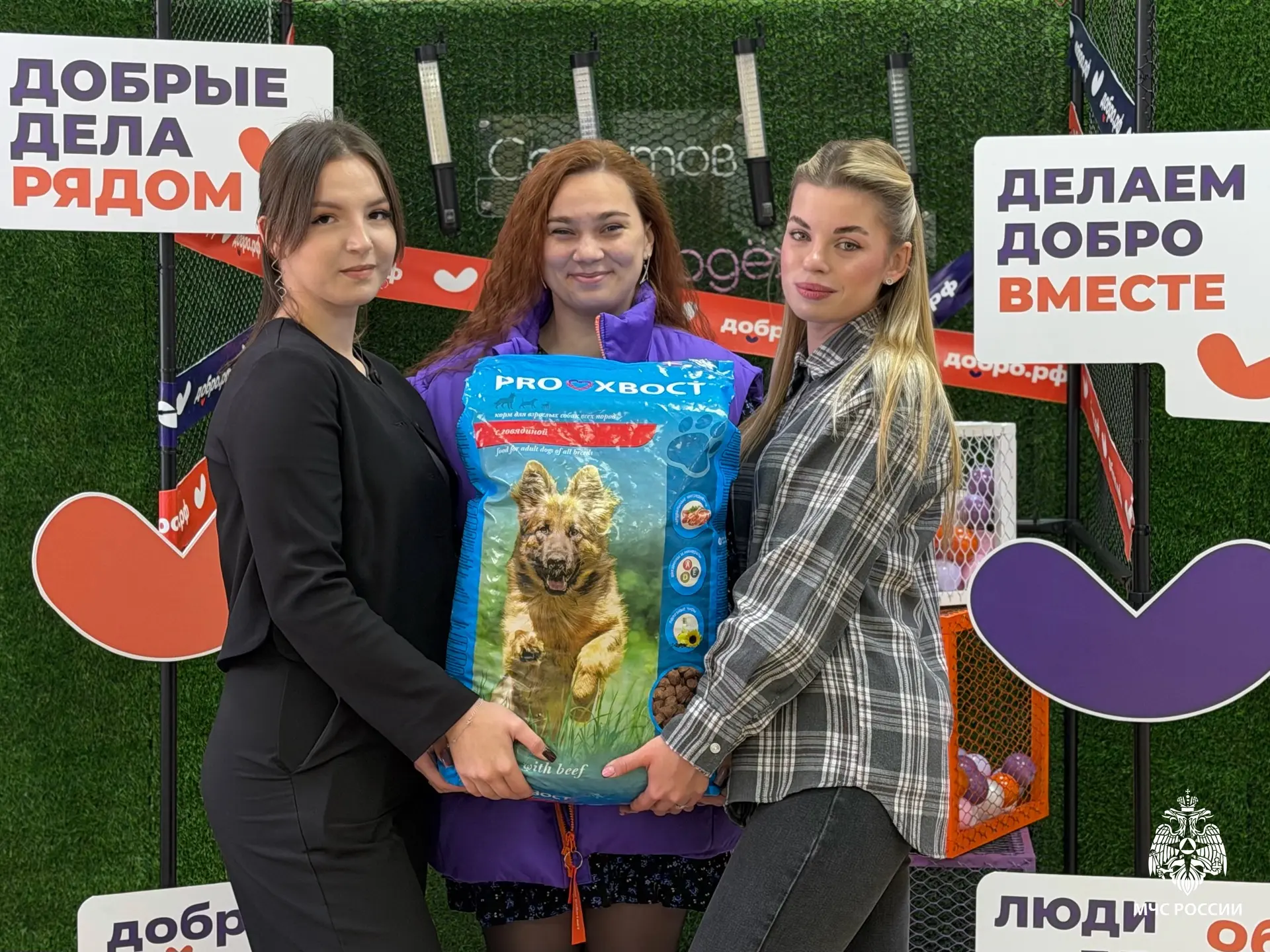 «Добро по-саратовски». В рамках регионального фестиваля молодежный совет ГУ МЧС России по Саратовской области принял участие в акции «Хвостатый друг»