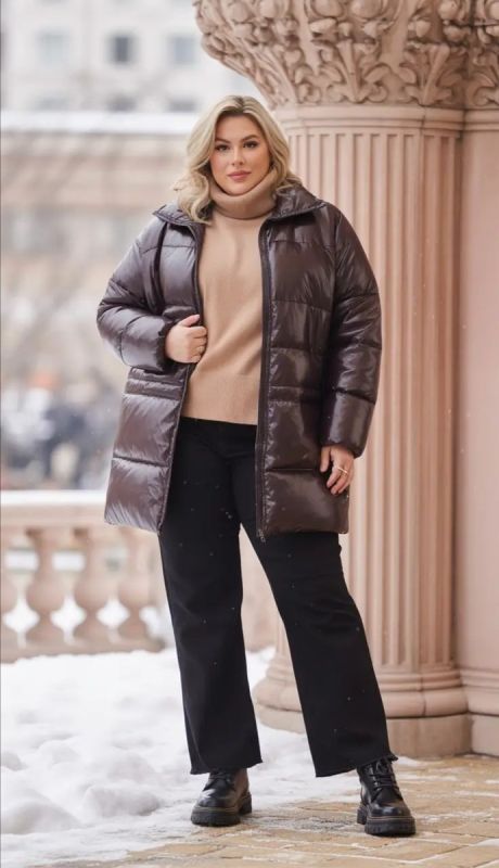 Как выглядеть стильно в пуховике plus-size: секреты выбора и сочетаний